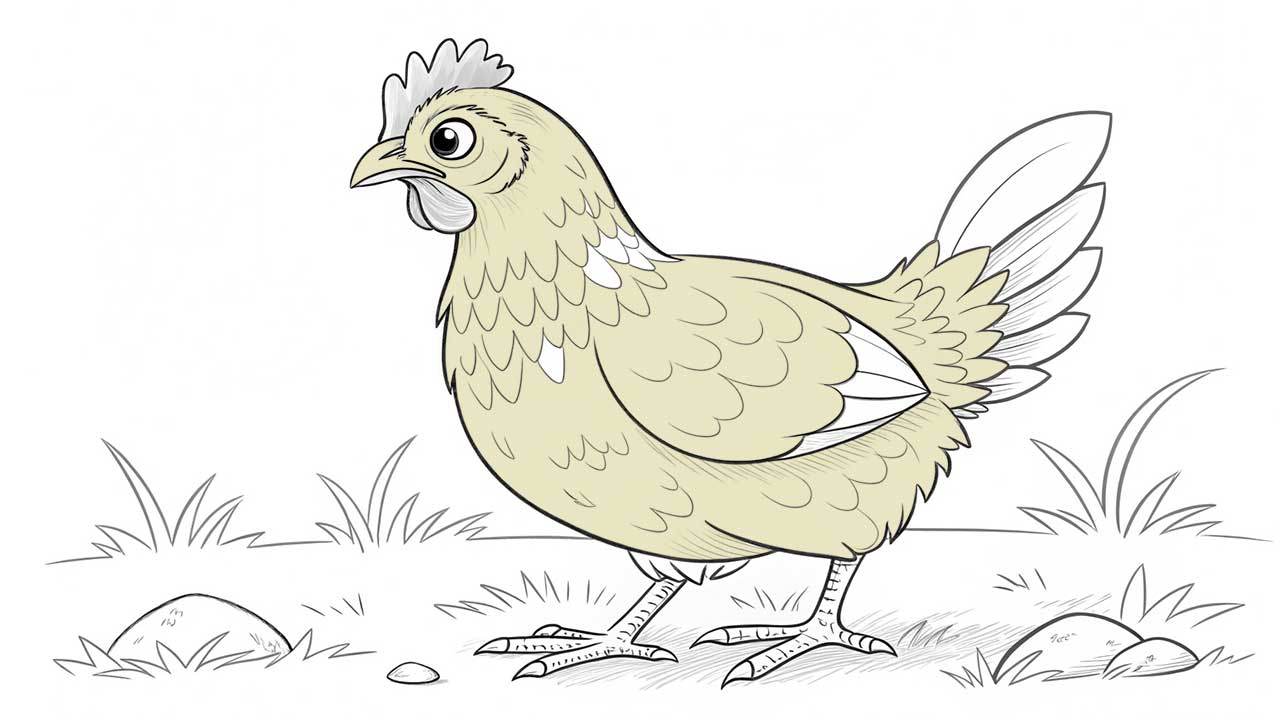 Mewarnai Ayam Betina