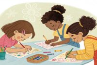 ilustrasi anak mewarnai dengan Teknik Shading