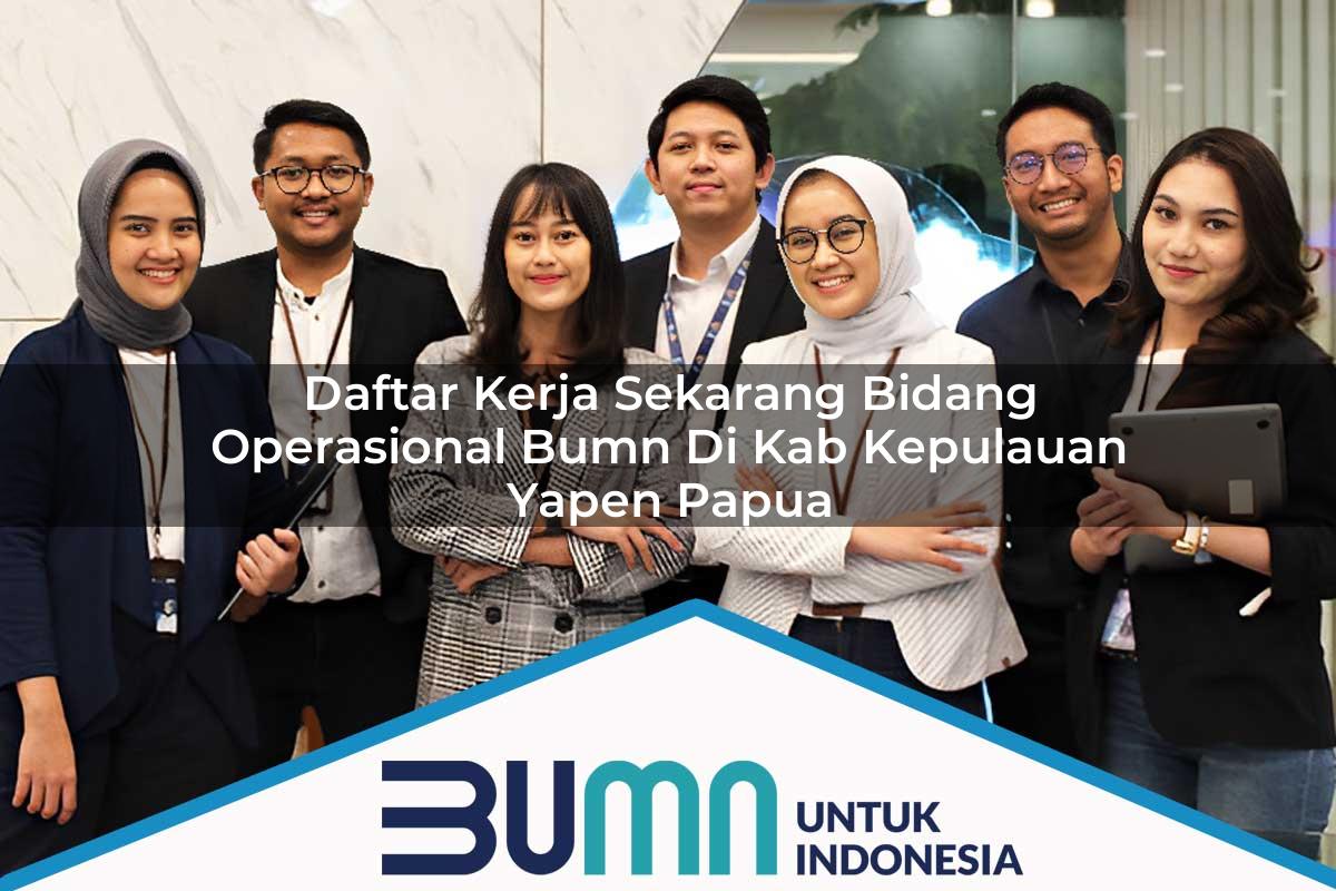 Daftar Kerja Sekarang Bidang Operasional BUMN di Kab. Kepulauan Yapen, Papua Tahun 2025