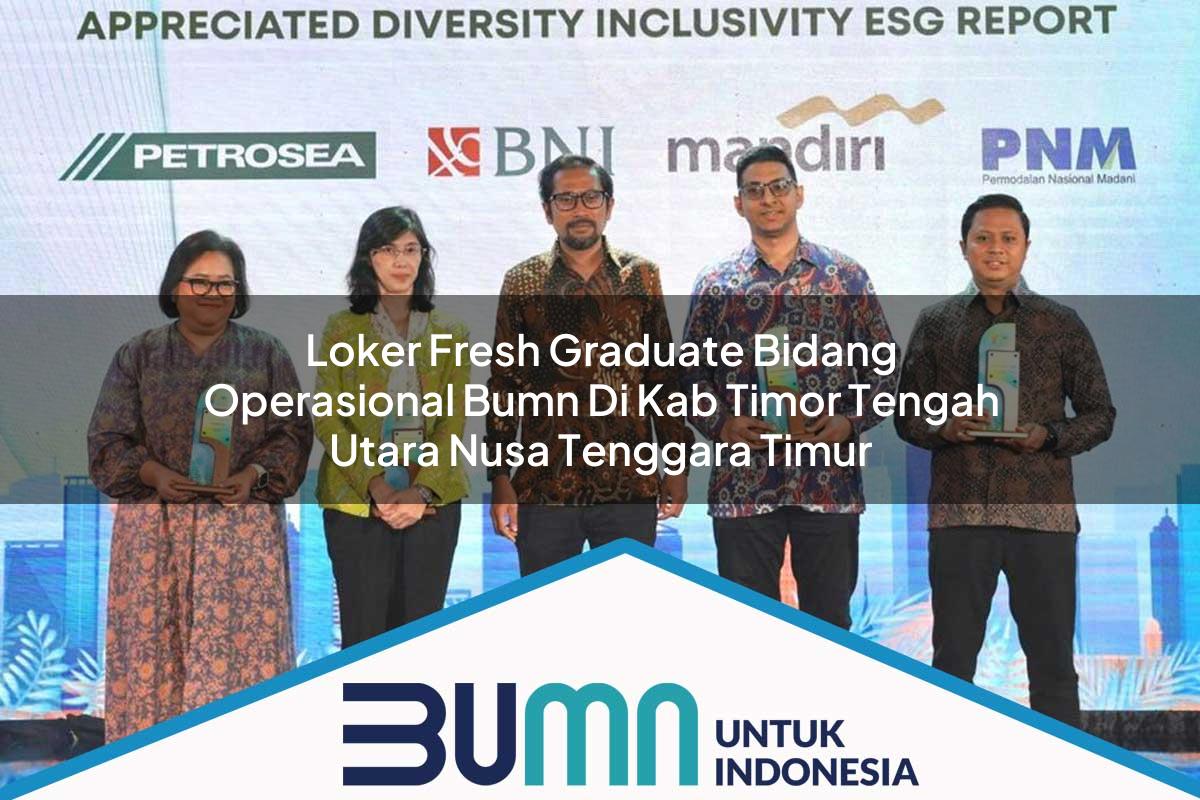 Loker Fresh Graduate Bidang Operasional BUMN di Kab. Timor Tengah Utara, Nusa Tenggara Timur Tahun 2025