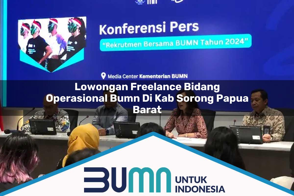 Lowongan Freelance Bidang Operasional BUMN di Kab. Sorong, Papua Barat Tahun 2025
