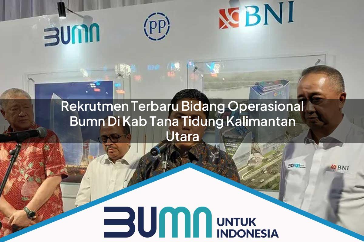 Rekrutmen Terbaru Bidang Operasional BUMN di Kab. Tana Tidung, Kalimantan Utara Tahun 2025