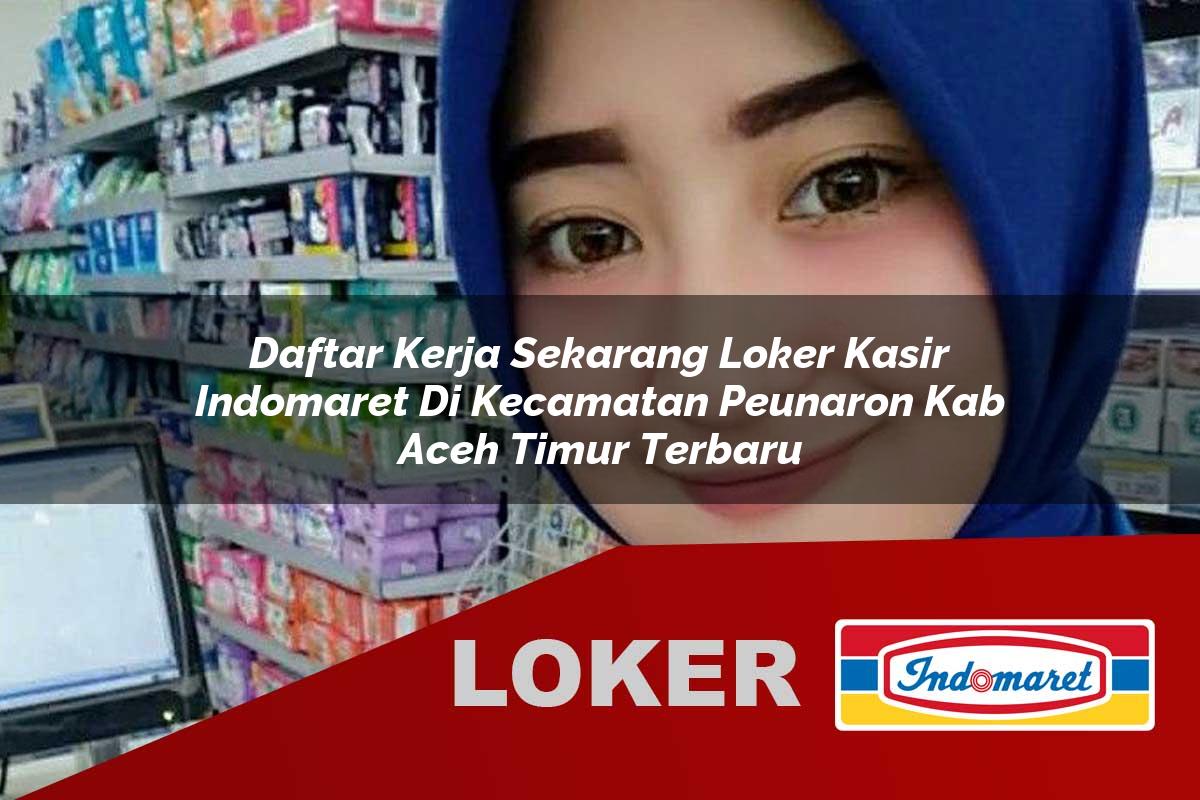 daftar kerja sekarang loker kasir indomaret di kecamatan peunaron kab aceh timur terbaru 1755911017