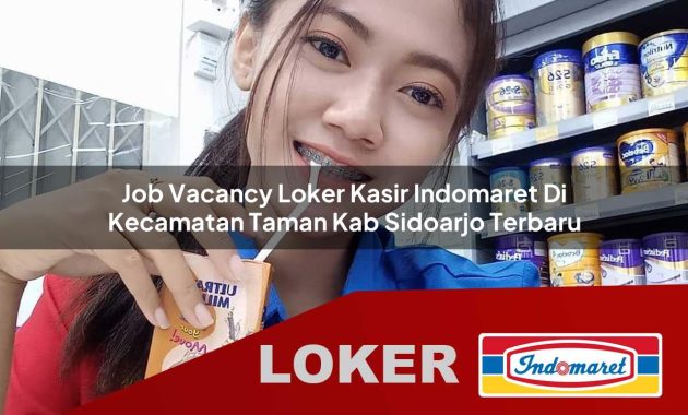 job vacancy loker kasir indomaret di kecamatan taman kab sidoarjo terbaru 1755680262