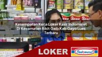 kesempatan kerja loker kasir indomaret di kecamatan rikit gaib kab gayo lues terbaru 1755964338