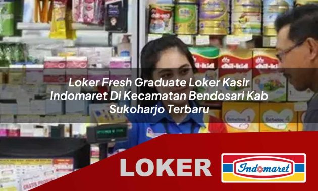 loker fresh graduate loker kasir indomaret di kecamatan bendosari kab sukoharjo terbaru 1755600221