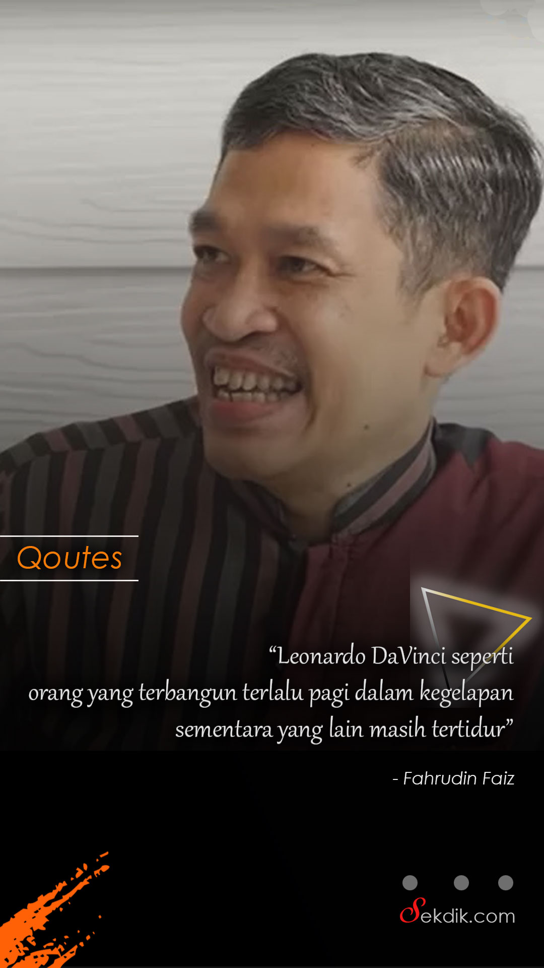 Leonardo DaVinci seperti orang yang terbangun terlalu pagi dalam kegelapan
