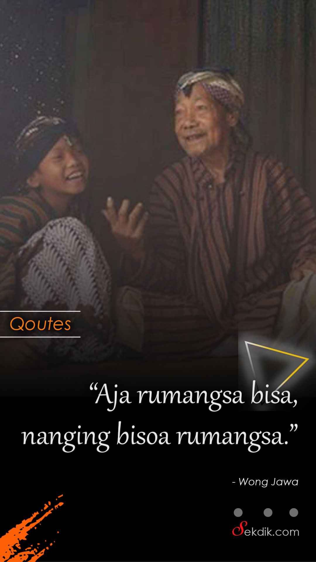 Aja rumangsa bisa