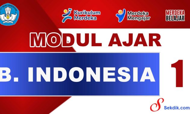 Modul Ajar Bahasa Indonesia Kelas 1
