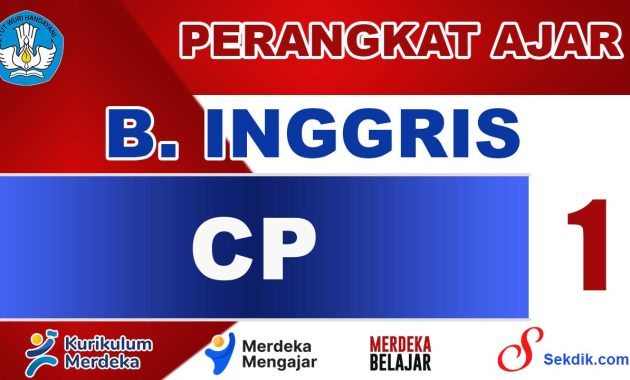 CP Bahasa Inggris Kelas 1