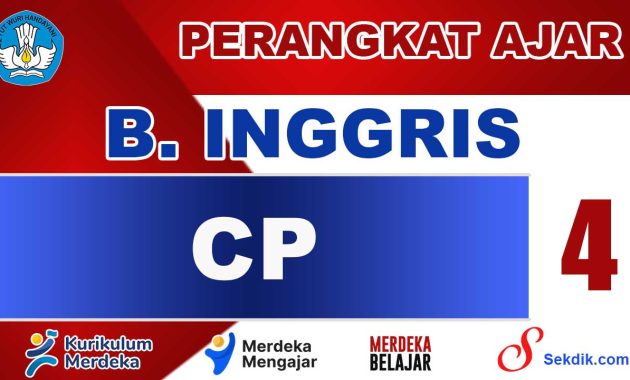 CP Bahasa Inggris Kelas 4